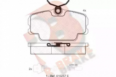 R BRAKE rb0419203 -  Комплект тормозных колодок, дисковый тормоз